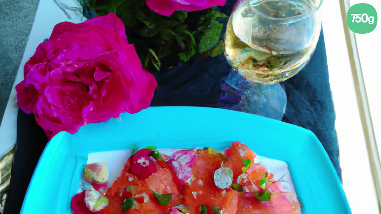 Saumon sauvage rose du pacifique et colin sauvage d'Alaska froids, vinaigrette passion
