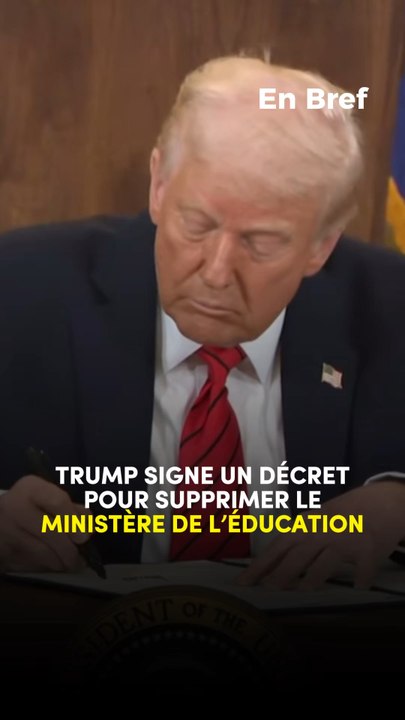 Donald Trump signe un décret pour supprimer le ministère de l'Éducation