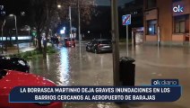 La borrasca Martinho deja graves inundaciones en los barrios cercanos al aeropuerto de Barajas