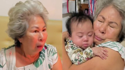 Grandma meets granddaughter for the first time