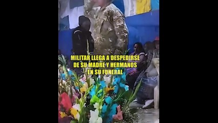 VIDEO: “¡Cumplo mi promesa!” Último saludo de un soldado a su madre en su funeral