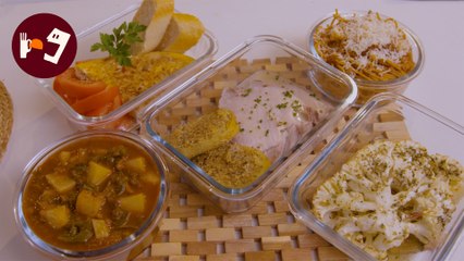 Menu semanal LIGERO | Tortilla de ATÚN, Coliflor en CHIMICHURRI, Lomo de cerdo con PATATAS