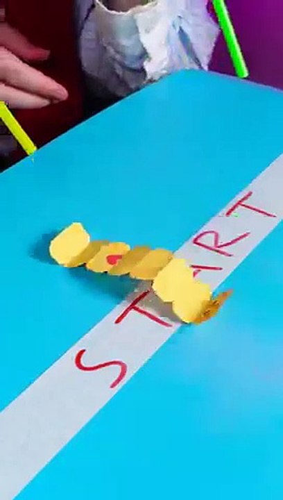 Who Has the Fastest Worm?🐛🏁 Wiggle, Wiggle! #crafts #fun