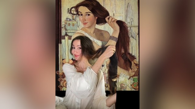 Frau entdeckt, dass sie das Ebenbild eines Gemäldes aus dem Jahr 1909 ist