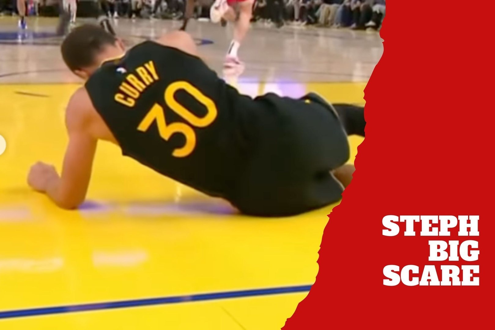 A scary moment! Steph Curry immediately realizes he got injured after a nasty fall vs. the Raptors