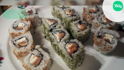 Maki au saumon fumé de Norvège, fromages ail et fines herbes