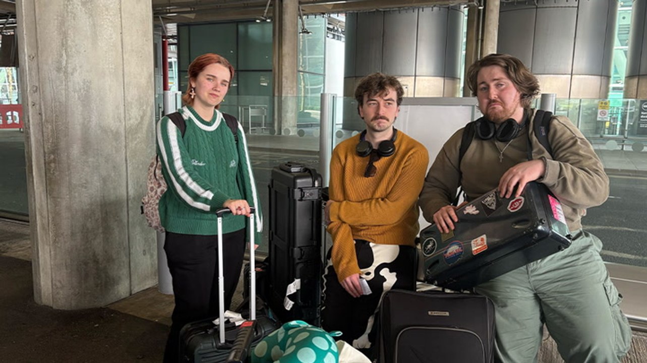 Young band returning to UK fear they will miss exams after getting caught up in Heathrow Airport chaos