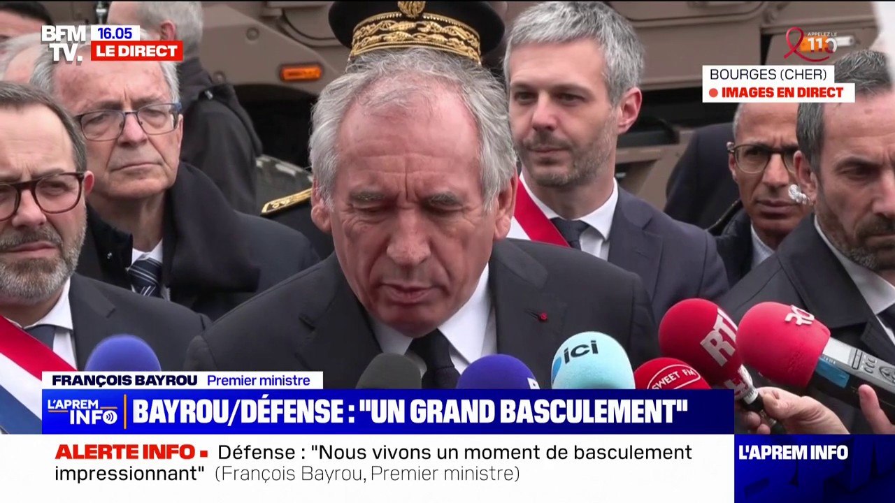 Financement de l'effort de défense européenne: "Chacun de nos pays et la France en particulier devra y prendre part", souligne François Bayrou