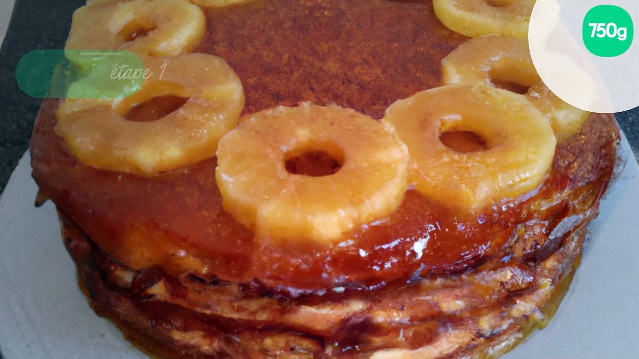 Gâteau ananas caramel tout prêt