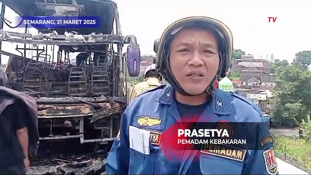 Bus PO Haryanto Terbakar di Tol Semarang-Batang, Begini Kondisi Sopir dan Kernetnya