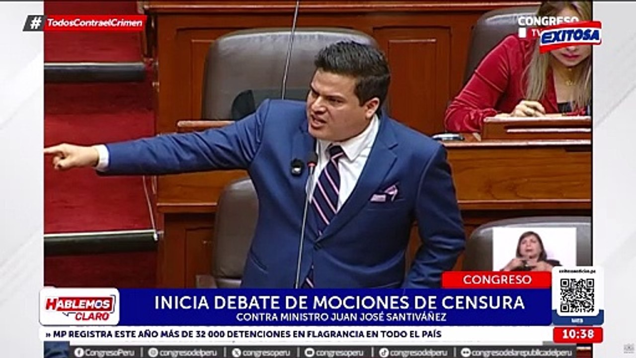 Congresistas serán cómplices del crimen si no censuran a Santiváñez, afirma Bazán: "Este Congreso no serviría"