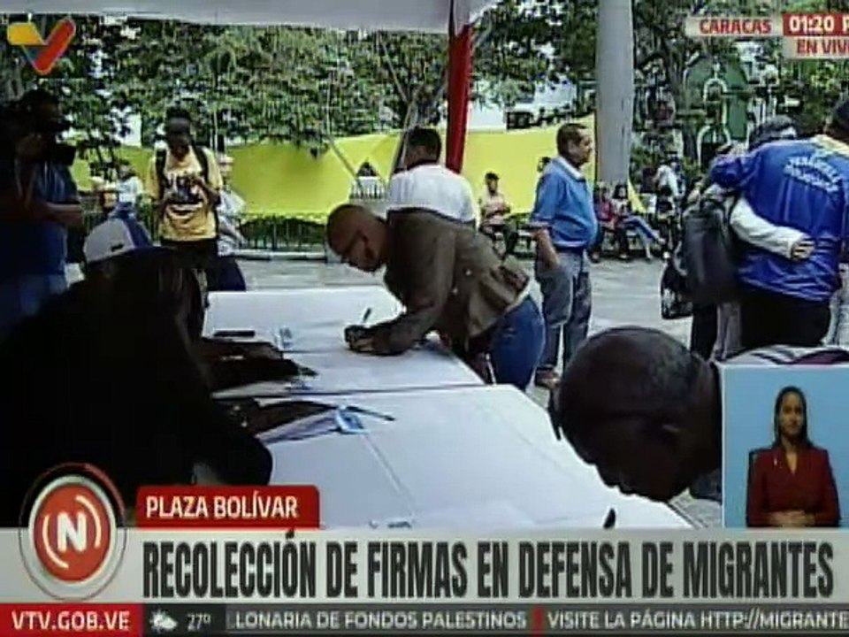 Vpdte. Sec. Freddy Ñáñez respalda con su rúbrica la campaña "Venezuela Dignidad Siempre"