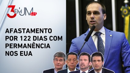 Piperno, Segré, Trindade e Ghani debatem por que Eduardo Bolsonaro se licenciou do mandato