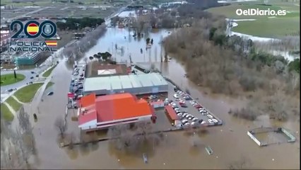 Vista aérea de las inundaciones en Ávila