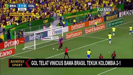 Gol Telat Vinicius Junior Bawa Brasil Kalahkan Kolombia 2-1 dalam Duel Dramatis ⚽