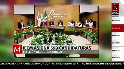 IECM asigna 599 candidaturas para elección judicial en CdMx