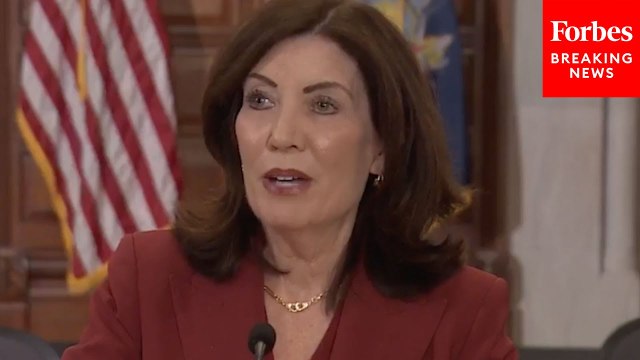 'Do I Intend To Harass You?': Reporter Wearing Mask Presses Gov. Kathy Hochul On Proposed Mask Ban