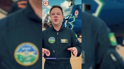 Saiba como agir quando o aeromédico do Consamu chega para um resgate
