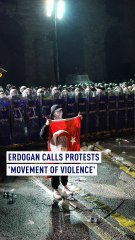 Erdogan calls protests 'movement of violence'