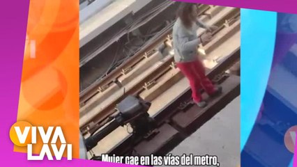 Mujer cae a las vías del metro y tren alcanza a frenar