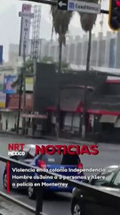 Un hombre sembró el pánico en Monterrey este domingo al atacar a varias personas, dejando tres mu3rtos. Tras huir en un auto robado y chocar, hirió a una policía de tránsito antes de ser abatido en Cuauhtémoc.