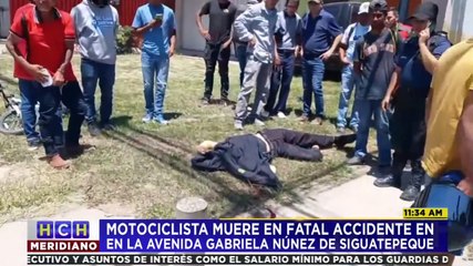 Motociclista pierde la vida tras impactar con vehículo en Siguatepeque