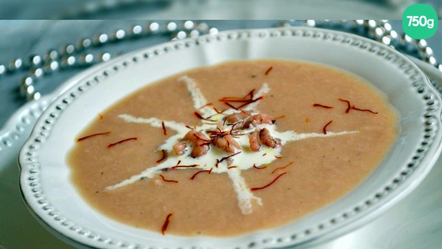 Velouté de crevettes grises au curry et safran