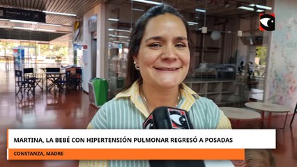 Martina, la bebé con hipertensión pulmonar regresó a Posadas