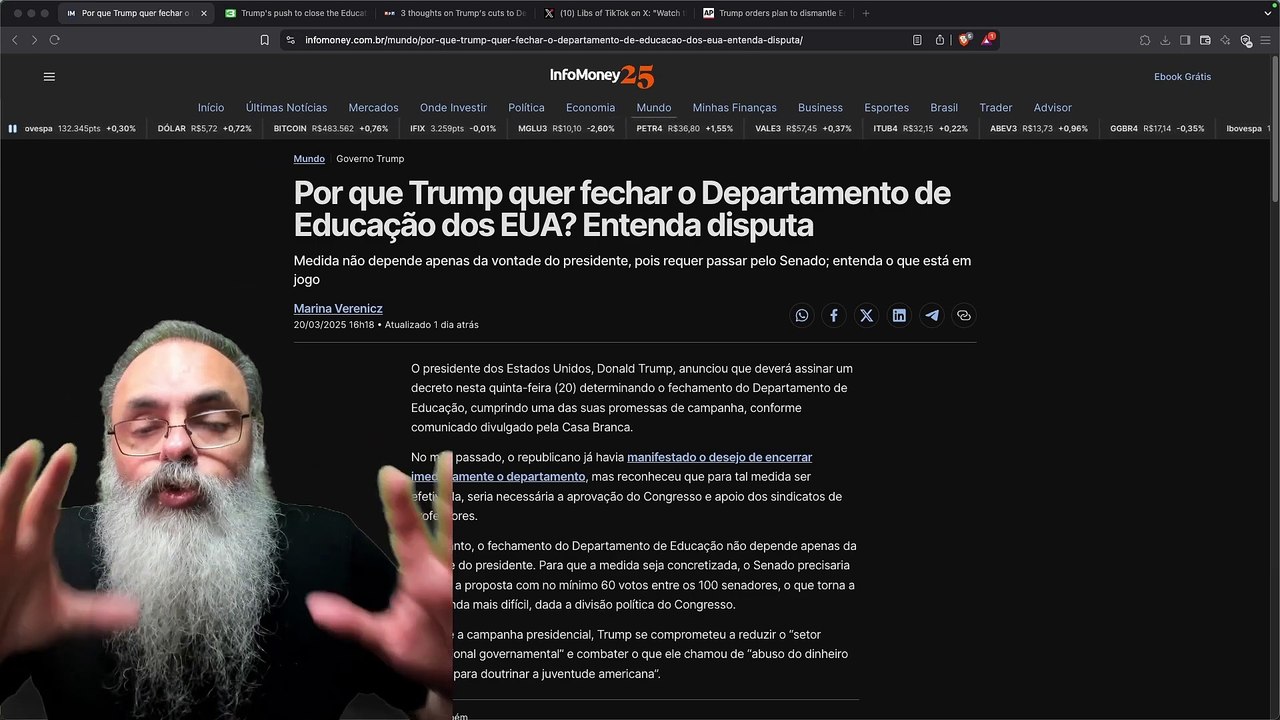 TRUMP fecha o DEPARTAMENTO de EDUCAÇÃO, equivalente ao MEC do BRASIL, para SALVAR EDUCAÇÃO nos EUA