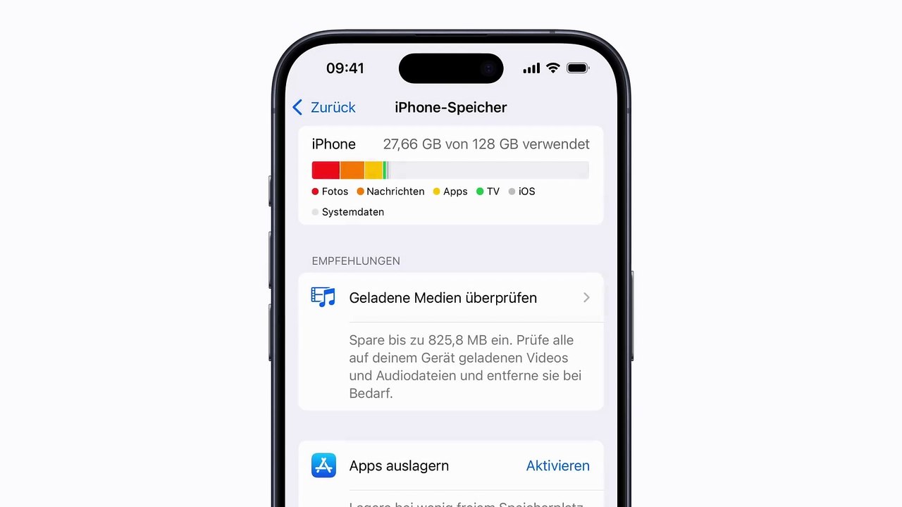 Speicherplatz auf einem iPhone oder iPad freigeben.