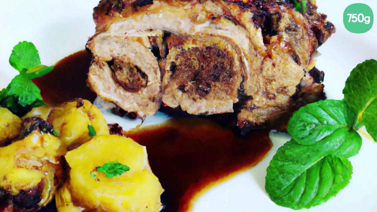 Rôti de porc à la moutarde et au vin