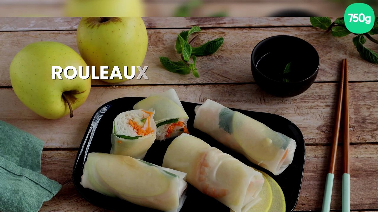 Rouleaux de printemps aux Pommes du Limousin AOP et crevettes