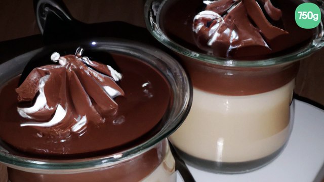 Crème aux deux chocolats