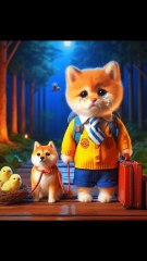 Meow Meow was too busy playing with his phone and got 0 points in the final exam again... Can you tell mom not to be angry?.