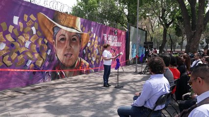 Develan mural en memoria de Miroslava Breach, periodista mexicana asesinada en 2017
