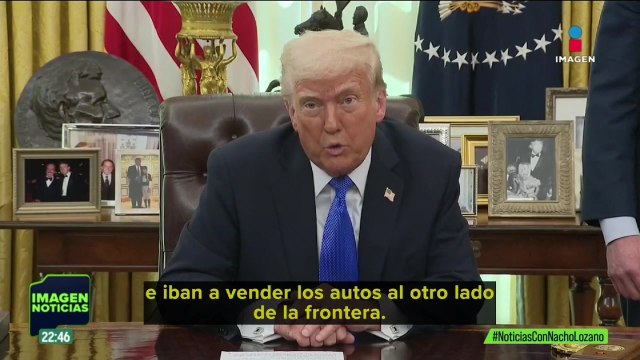 Trump insistió en que aplicará aranceles a los automóviles importados desde México.