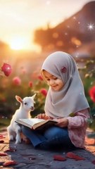 Peaceful Naat Sharif Recitation by a Little Girl & Her Cute Goat