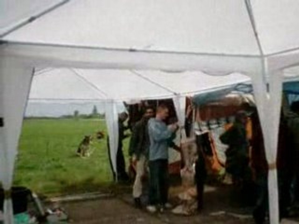 préparation à l'arrivé au tekos du crucey mai 2008