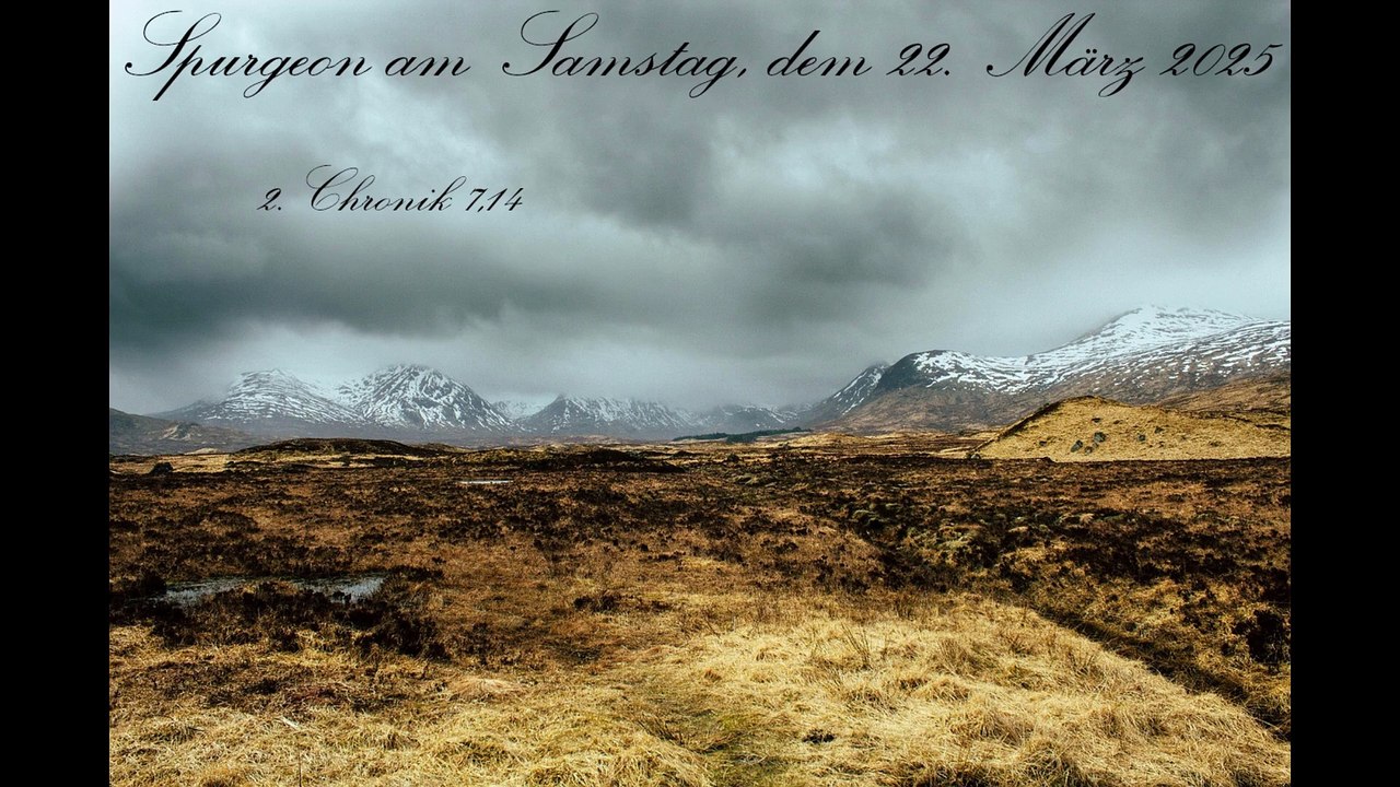 Spurgeon am Samstag, dem 22. März 2025, zu 2. Chronik 7,14