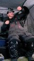 Man Finds Black Kitten on Remote Lake During Ice Fishing Trip