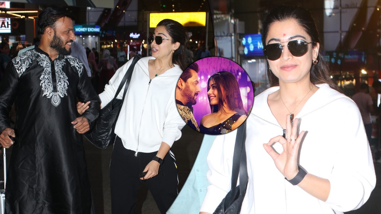 A Pap Performs The Zohra Jabeen Step For Sikandar Star Rashmika Mandanna At The Mumbai Airport!