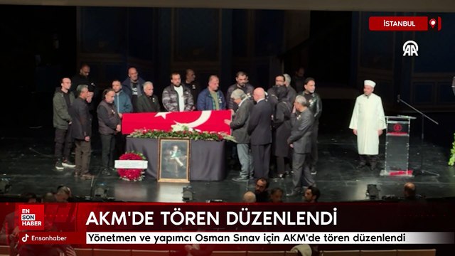 Yönetmen ve yapımcı Osman Sınav için AKM'de tören düzenlendi