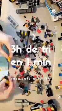 Tri, en time lapse, de petit vrac LEGO pour commencer l'année