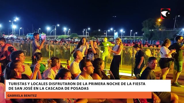 Turistas y locales disfrutaron de la primera noche de la Fiesta de San José en la Cascada de Posadas