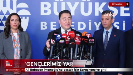 Ali Babacan İmamoğlu'na destek için Saraçhane'ye gitti