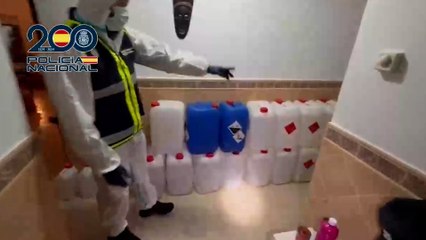 La Policía Nacional ha desarticulado en Cáceres un laboratorio dedicado a la fabricación de cocaína