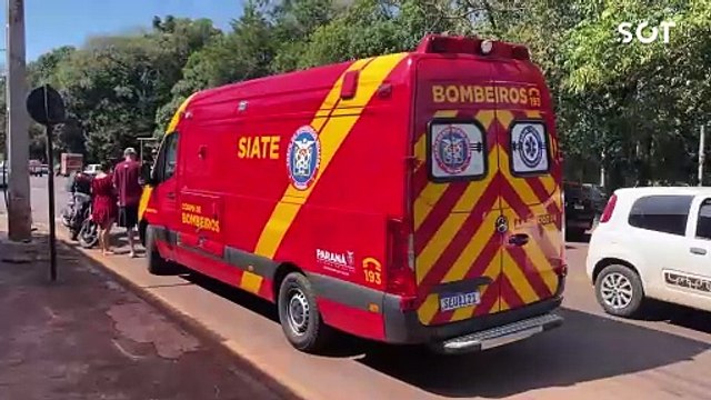 Motociclista fica ferido em colisão com carro no Bairro São Cristóvão em Cascavel