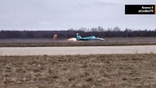 動画：ロシアのSu-34戦闘爆撃機、悲惨な着陸で大破！