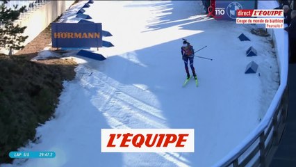 Lou Jeanmonnot s'offre la poursuite et prend la tête du classement général - Biathlon - CM (F)