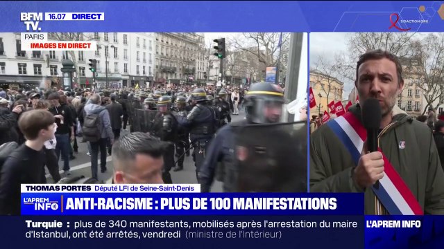 Marche anti-racisme: Olivier Faure n'a pas le courage politique de censurer un gouvernement avec Bruno Retailleau, estime Thomas Portes (LFI)